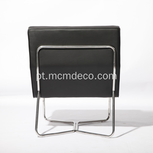 Cadeira sem braços em metal com base tubular X Metal